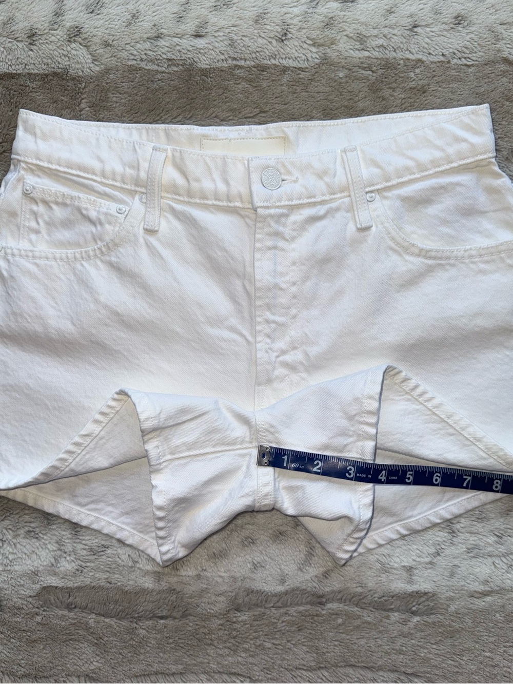 MOTHER The Dodger Denim Shorts in Picket Fence Size 27 - Picture 9 of 16